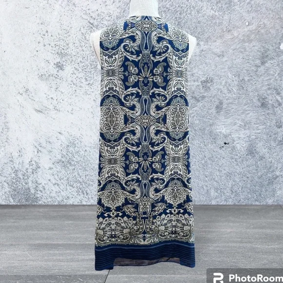 Max Studio sz MD like new slip on mid length loose sleeveless summer dress - Picture 4 of 8